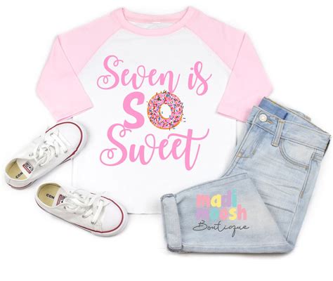 Seven Is So Sweet Shirt Th Birthday Shirt Seventh Etsy