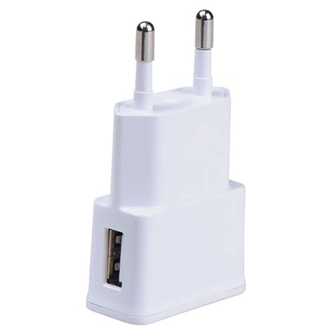 White EU plug Charger Adapter USB Wall Charger Portable phone Charger ...