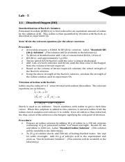 Standardization Of Na S O Solution Lab Experiment And Course Hero