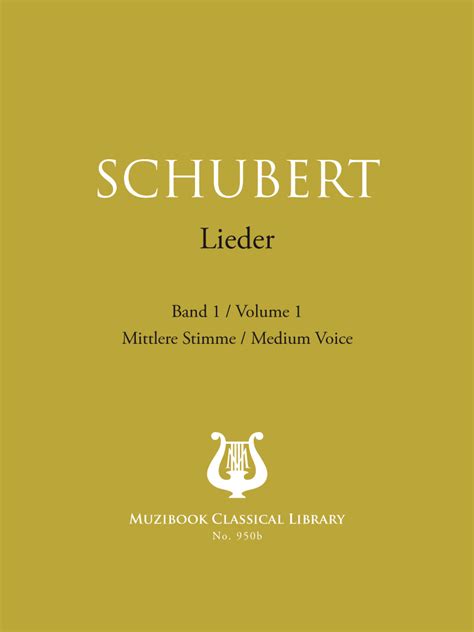 Lieder Vol 1 Piano Et Chant Voix Moyenne Franz Schubert Ean13