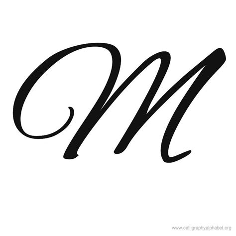 Calligraphy Script Letter M - Calligraphy and Art