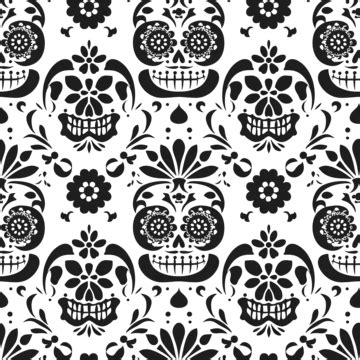 Papel Picado En El Día De Los Muertos De Patrones Sin Fisuras PNG