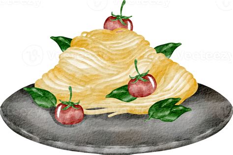 Watercolor Pasta Dish 16548384 PNG