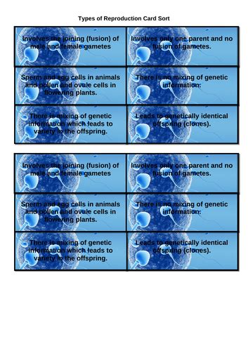 Ks4 Aqa Gcse Science Spec Sexual And Asexual Reproduction Lesson Teaching Resources