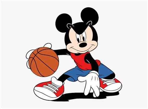 Disney Basketball Clip Art Mickey Mouse With Basketball Hd Png