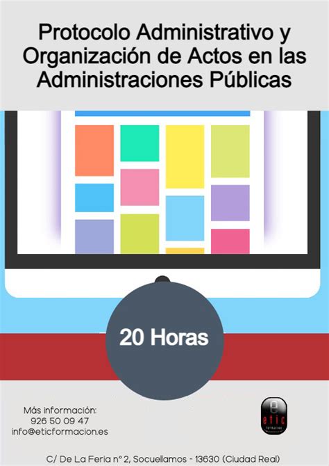 Protocolo Administrativo y Organización de Actos Públicos ETIC Formación