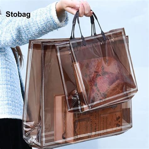 Stobag Bolsas De Mano Transparentes De Pvc Para Mujer Embalaje De