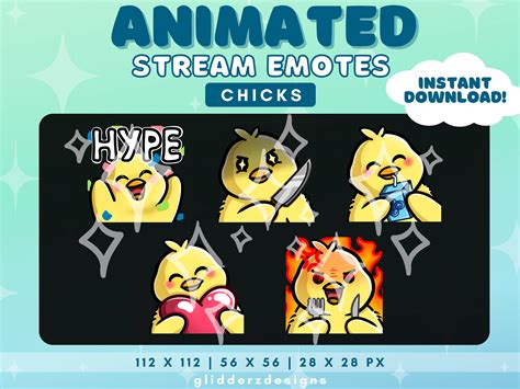 ANIMATED Emotes Chicks Animated Chick Stream Emotes Chick Etsy