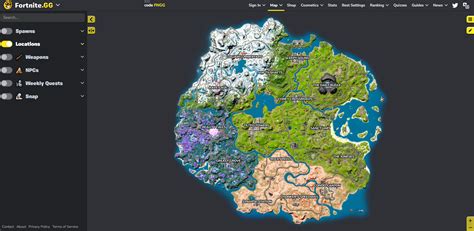 Fortnite interactive Map - fortnitegg