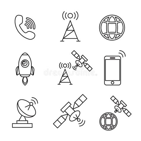 Satellite Icons Satellite Communication Wireless Satellite