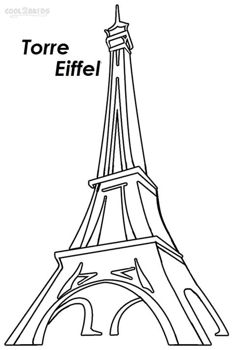 Dibujos de Torre Eiffel para colorear Páginas para imprimir gratis