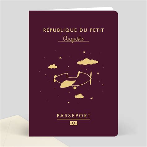 Sticker Naissance Passeport Popcarte