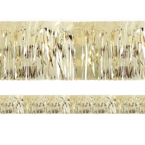 Metallic Gold Tinsel Fringe 10ft X 15in Party City