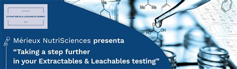 Mérieux NutriSciences al 3rdAnnual Extractables Leachables Summit