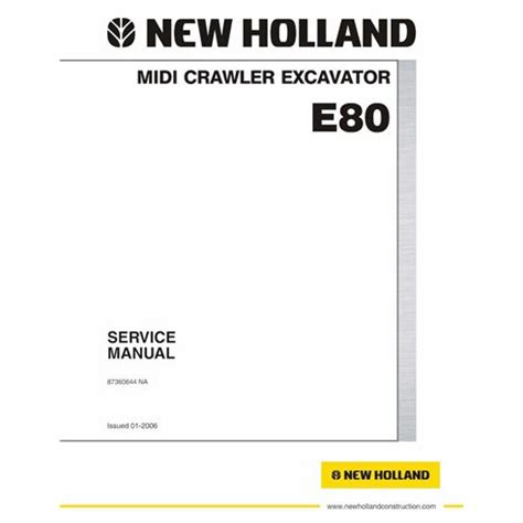 Manual De Servicio En Pdf De La Excavadora De Orugas New Holland E80