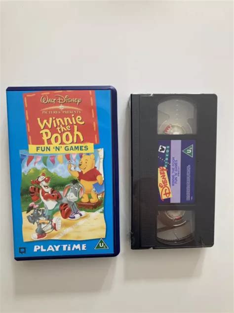 Winnie The Pooh Vhs Fun N Games Disney Vhs Sealed £5 00