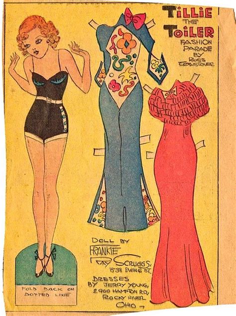 Tillie The Toiler Fashion Parade Vintage Paper Dolls Barbie Paper