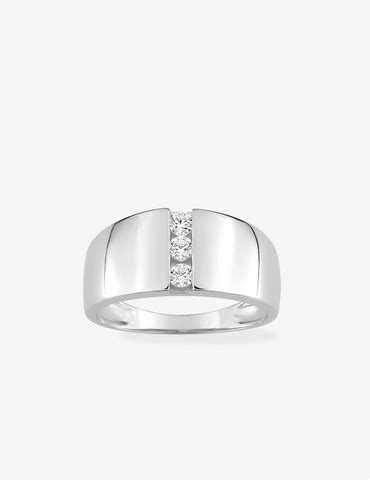 Bague Trilogie Or Blanc Oxyde De Zirconium So Or