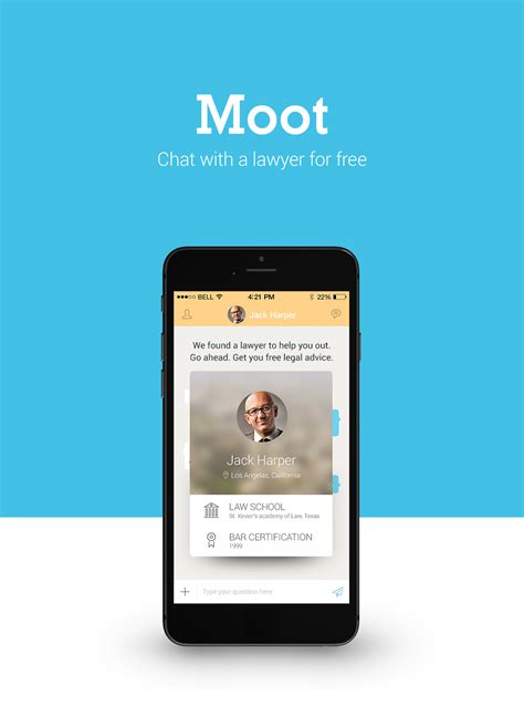 Moot Chat App with Lawyer UI / UX for chat app | Enliven Digital Content