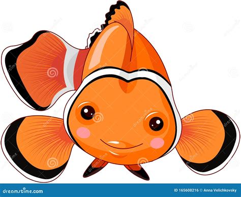 Clown Fish Stock Vector Illustration Of Single Artwork