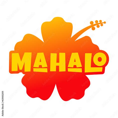 Logo Vacaciones En Haw I Letras De La Palabra Mahalo Con Letras Estilo