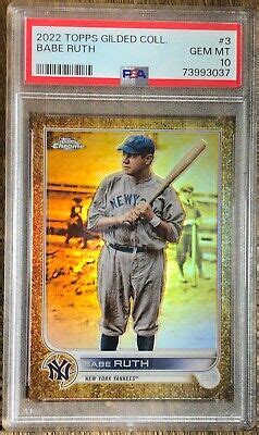 Topps Gilded Collection Babe Ruth Psa Gem Mint Yankees