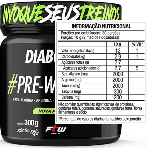 Suplementador A Loja De Suplementos Diabo Verde Pre Workout G