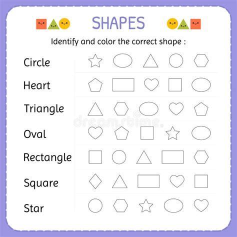 Shape Worksheet Stock Illustrations – 26,362 Shape Worksheet Stock ...