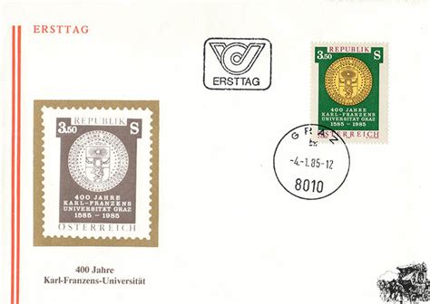 Sterreich Fdc S Jahre Karl Franzens Universit T