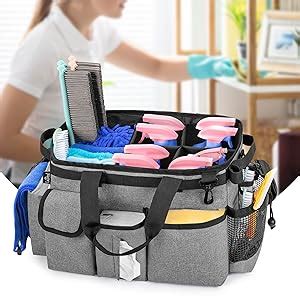 Lodrid Large Cleaning Caddy Bag With Detachable Divider Wearable