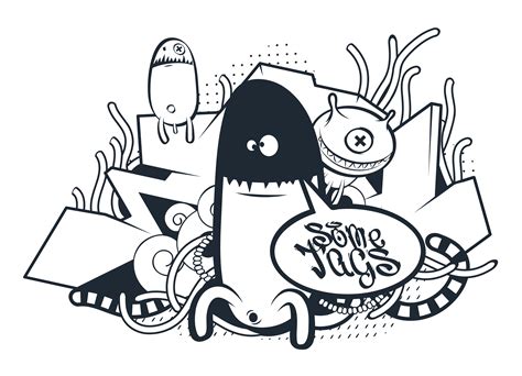 Graffiti Doodle Art 334175 Vector Art at Vecteezy