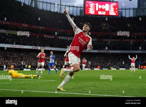 Arsenals Kai Havertz Celebrates Scoring Their Sides Second Goal Of The Game During The Premier