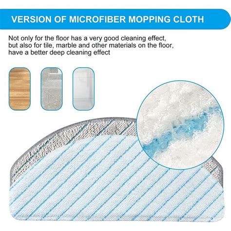 3X Wiping Mop Cloth Pads For DEEBOT OZMO T10 T10 PLUS Robot Vacuum