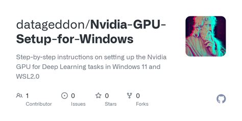 GitHub - datageddon/Nvidia-GPU-Setup-for-Windows: Step-by-step ...