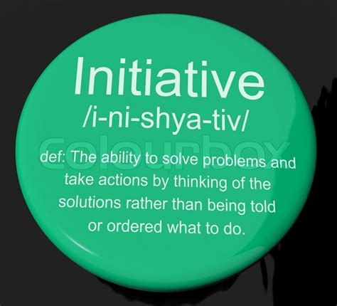 Initiative Definition Button Showing ... | Stock image | Colourbox