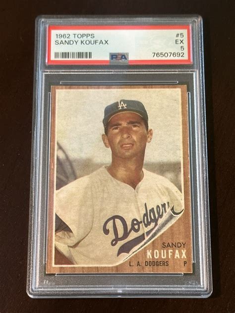 Sandy Koufax Topps Just Graded Ex Psa Ebay