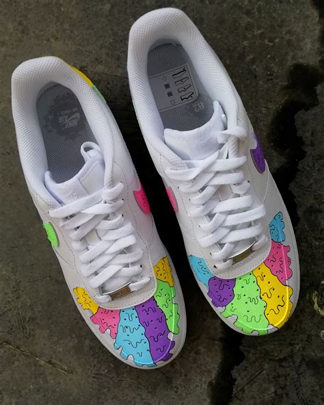 Rainbow Drip Hand-painted Custom Sneakers Personalized - Etsy