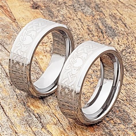 Clatter Irish Claddagh Rings - Beveled Style - Forever Metals