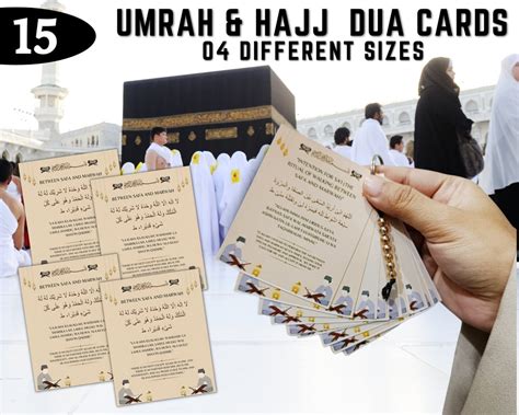 15 Umrah Dua Cards Printable Umrah Flashcards Umrah Mubarak Gift