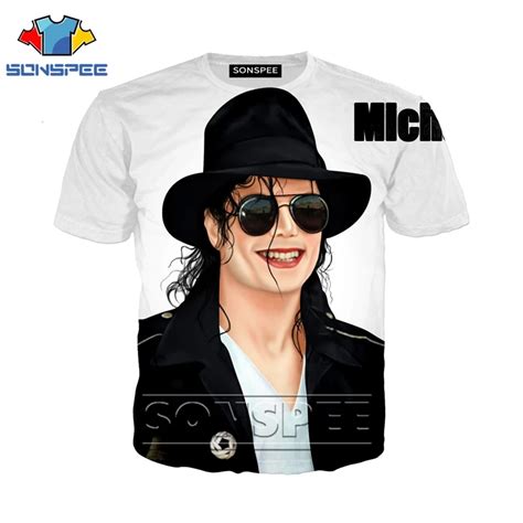 Футболка с 3d принтом в стиле аниме, футболка с Майклом Джексоном для ...