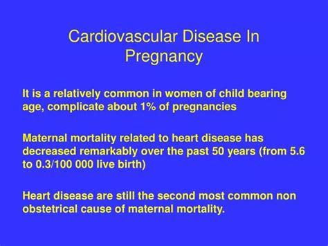 Ppt Cardiovascular Disease In Pregnancy Powerpoint Presentation Free