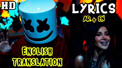 Marshmello x Nancy Ajram Sah Sah lyrics English translation صح صح