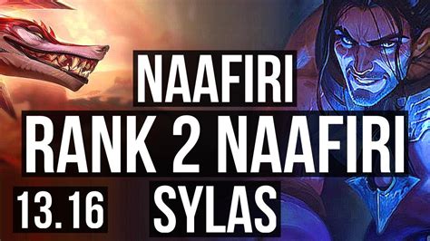 Naafiri Vs Sylas Mid Rank 2 Naafiri Godlike 1844 Euw