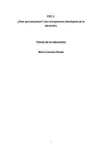 Pec Para Qu Educamos Las Concepciones Ideol Gicas De La Educaci N