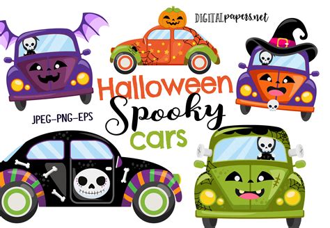 Halloween Spooky Cars Graphic by DIPA Graphics · Creative Fabrica