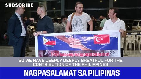 Turkey Ambassador Malaki Ang Pasasalamat Sa Tulong Ng Pilipinas At Kay