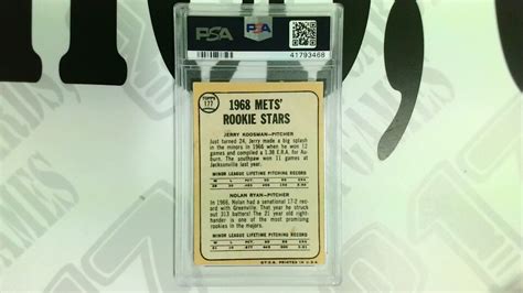 Jerry Koosman Nolan Ryan 1968 Topps Mets Rookies PSA 5 EX MC EBay