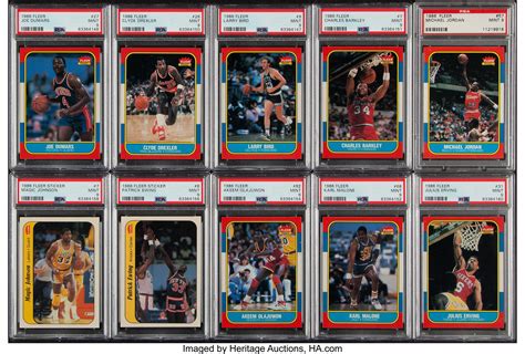 1986 Fleer Basketball Cards & Stickers High-Grade Complete Set | Lot ...