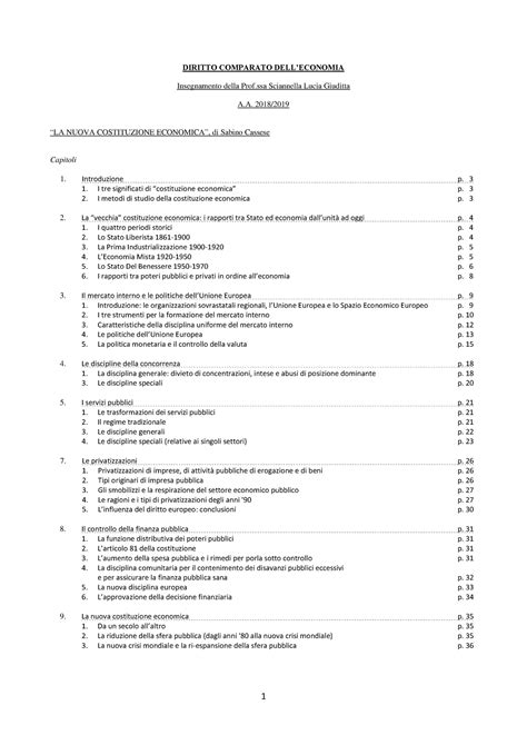 La Nuova Costituzione Economica Di Sabino Cassese Pagine