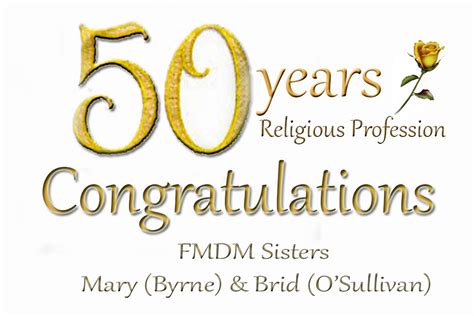 Congratulations To Golden Jubilarians Srs Mary Byrne And Brid O